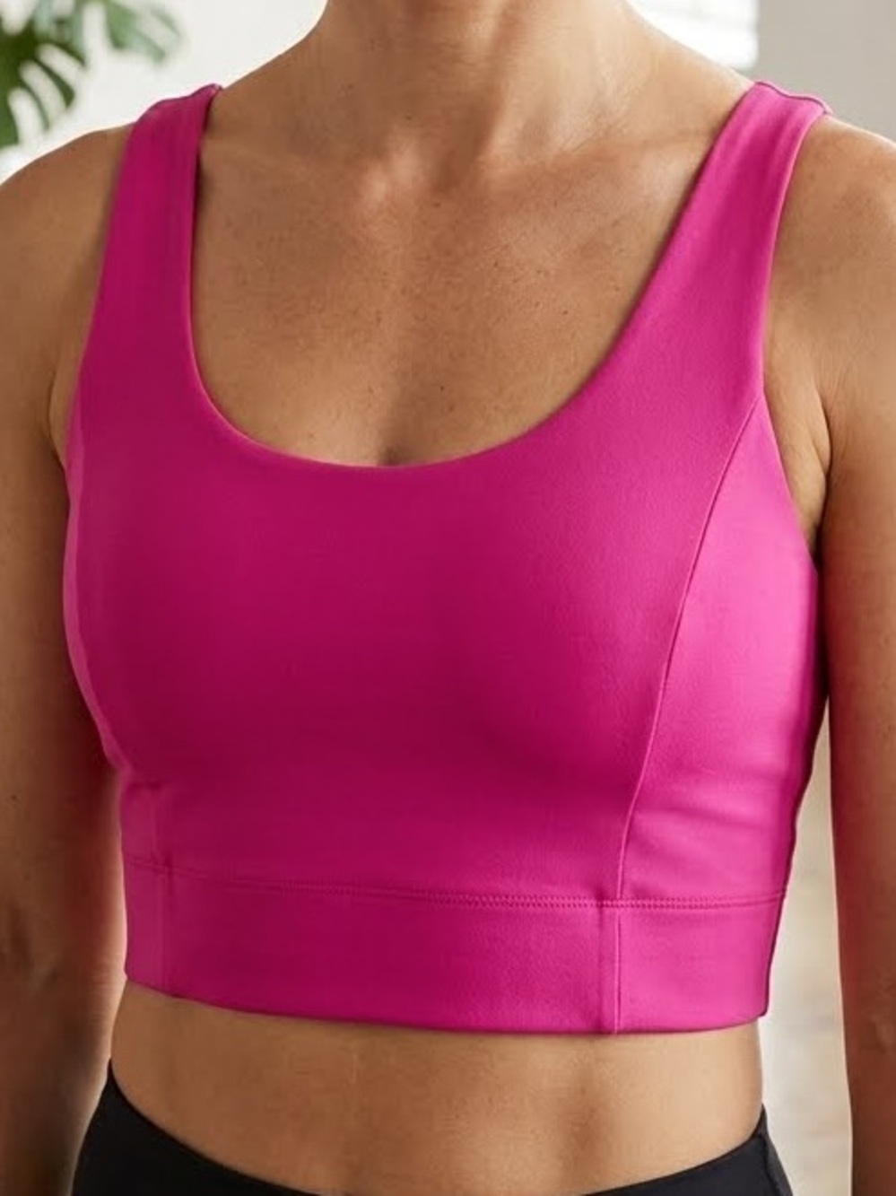 Lou & Grey Sports Bralette Crop Top Activewear Pink Scoop-Front large